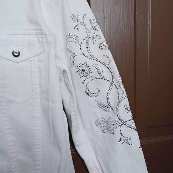 Quacker Factory Trucker Jacket Women's Size S - Picture 6 of 11